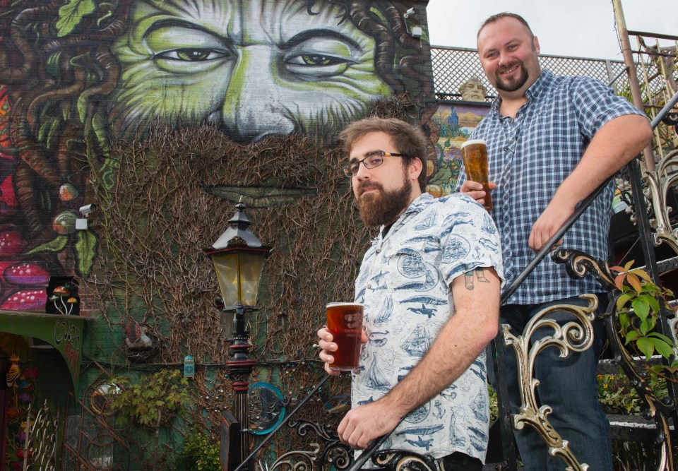  The wacky garden features colourful murals including this one of a druid with a beard made of ivy