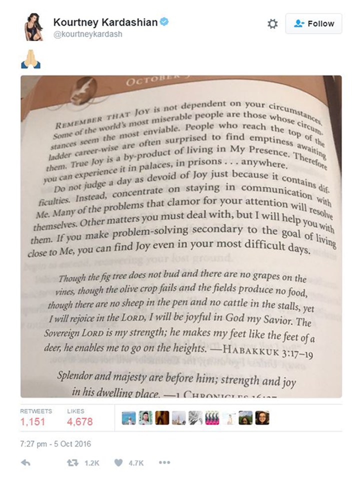  The extract posted by Kourtney on Twitter