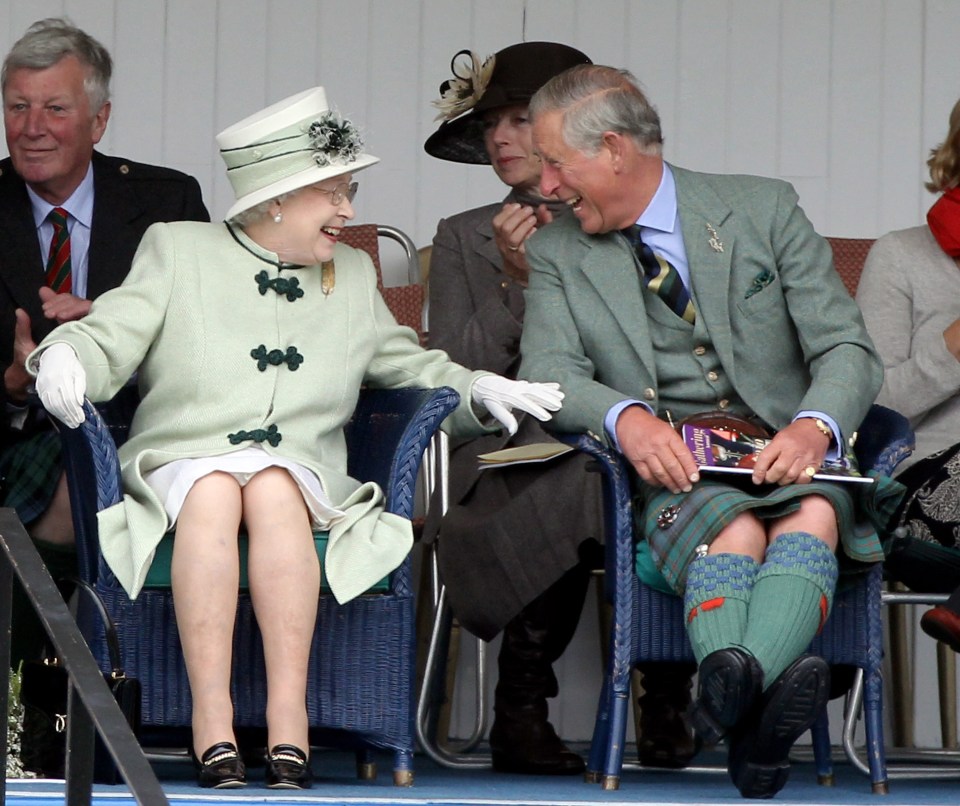 Queen Elizabeth II and Prince Charles,