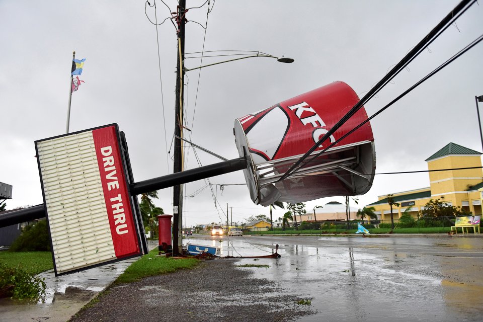  The Bahamas were badly hit by winds before the storm moved towards the east coast of Florida on Friday