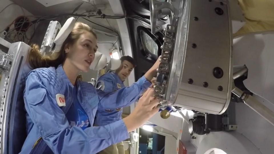  The interns pretend they are on a space ship to Mars on the first manned flight