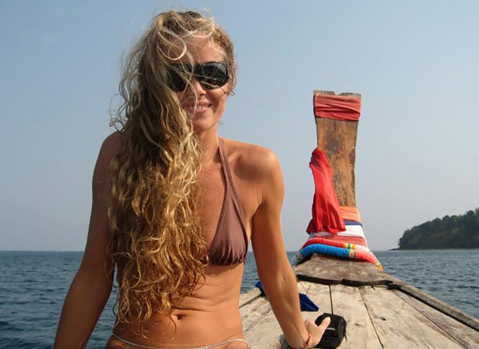 'Free spirit' ... Diving instructor Debbie narrowly escaped death in an earthquake in Nepal last year 