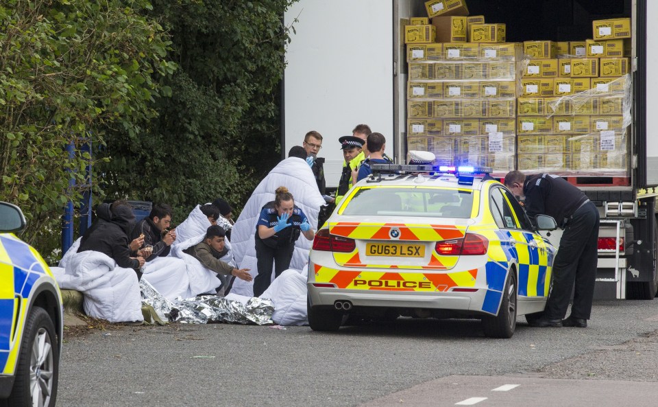  The migrants were found packed in a freezer lorry carrying potatoes