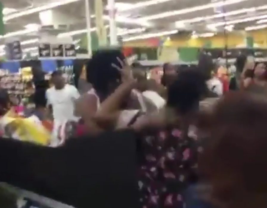 Both women punched one another during the shocking fight over the last bottle of water