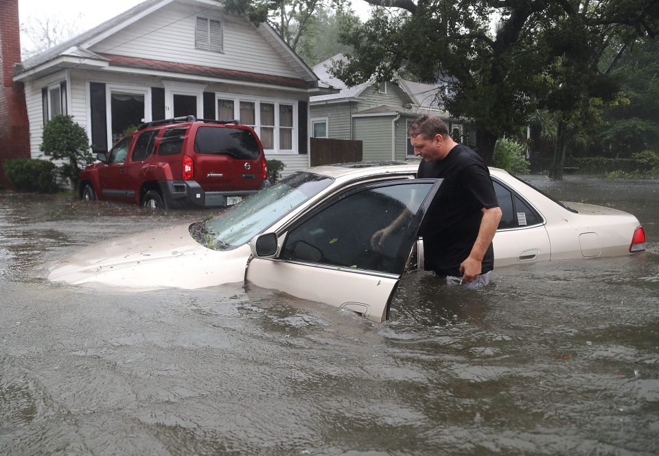  Local waist-deep water in St Augustine, Florida