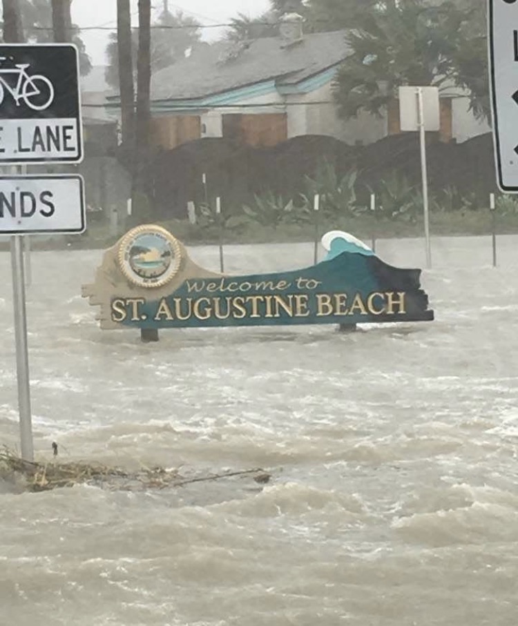 The St Augustine area of Florida was devastated by storm surge waters