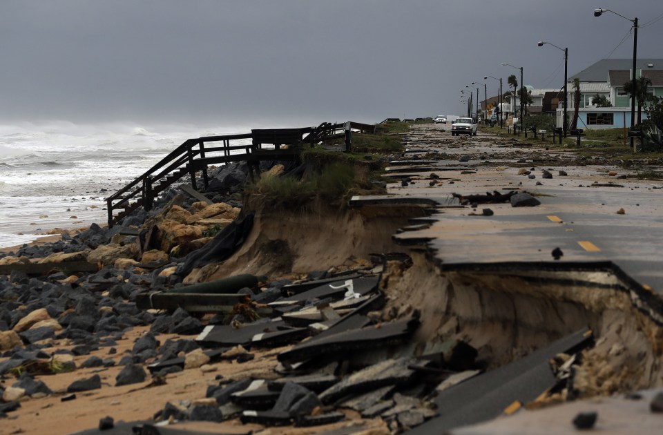  Flagler Beach in Florida left a crumbled mess after storm