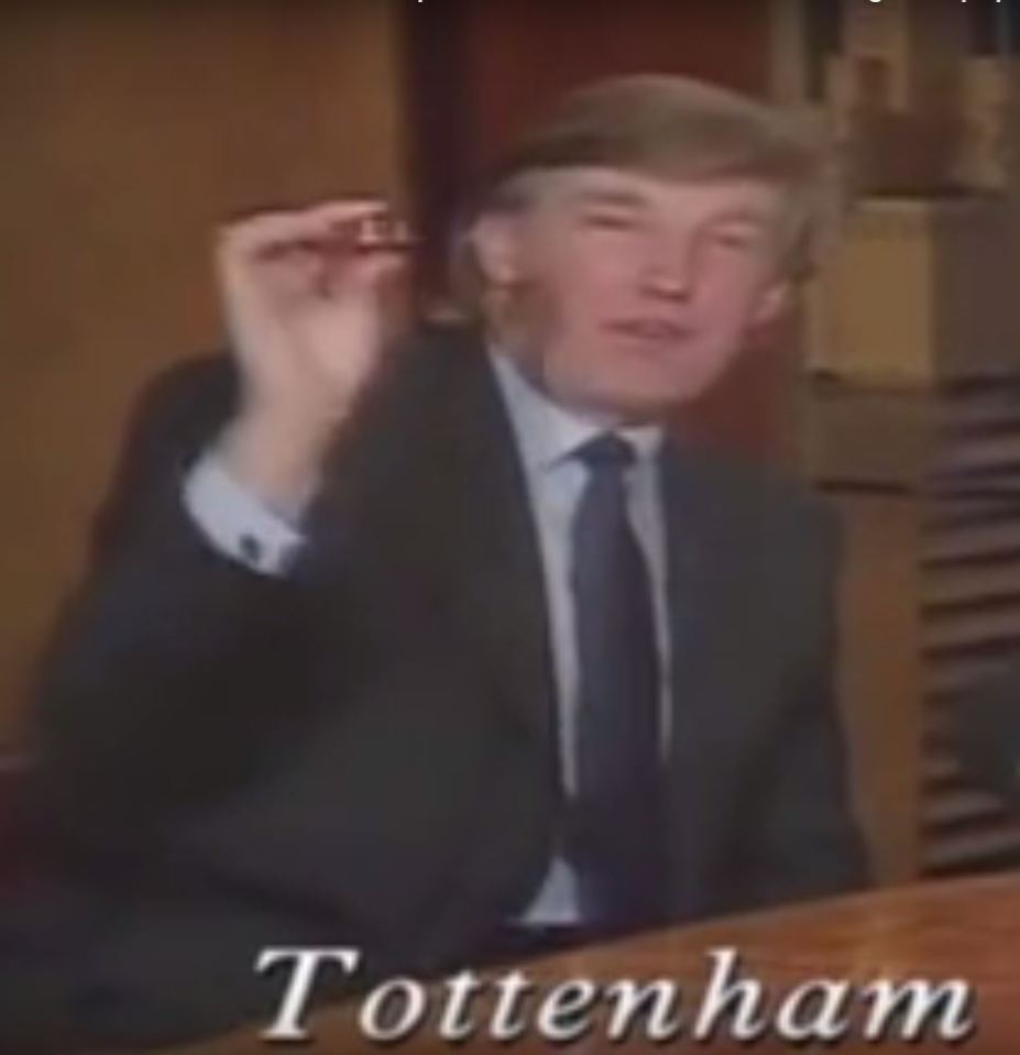  Trump makes the 1992 League Cup quarter-final draw