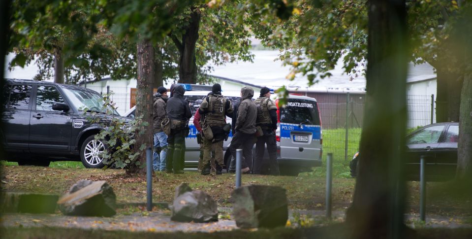  A special unit police unit in the east German city of Chemnitz