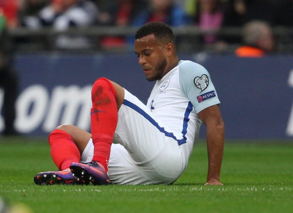  Ryan Bertrand lasted just 17 minutes against Malta