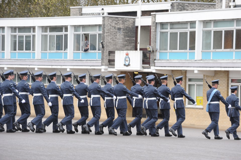 RAF marching on Parade ground. Image shot 2010. Exact date unknown.