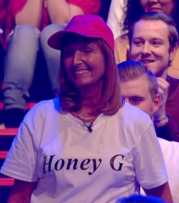  Mamma G proved her top cheerleader in a T-shirt with her daughter's stage name on it