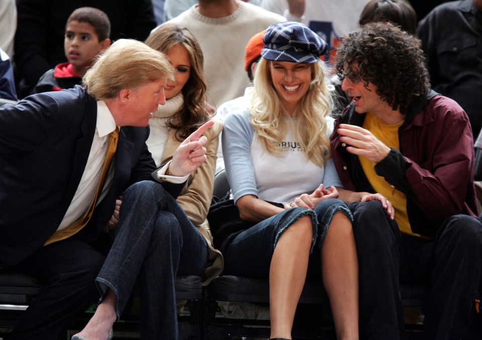  The emergence of the sexist remarks came to light after CNN conducted a review of Trump interviews with radio host Howard Stern (right)