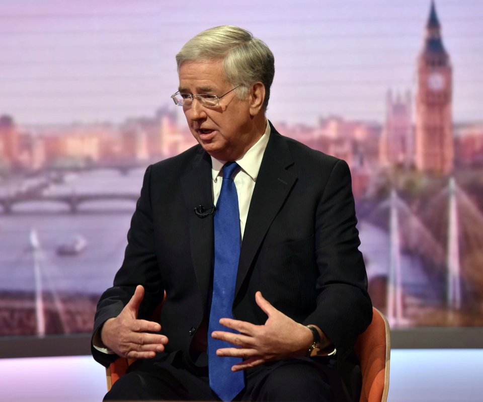  Defence Secretary Sir Michael Fallon dropped a major hint about the Cabinet’s concerns