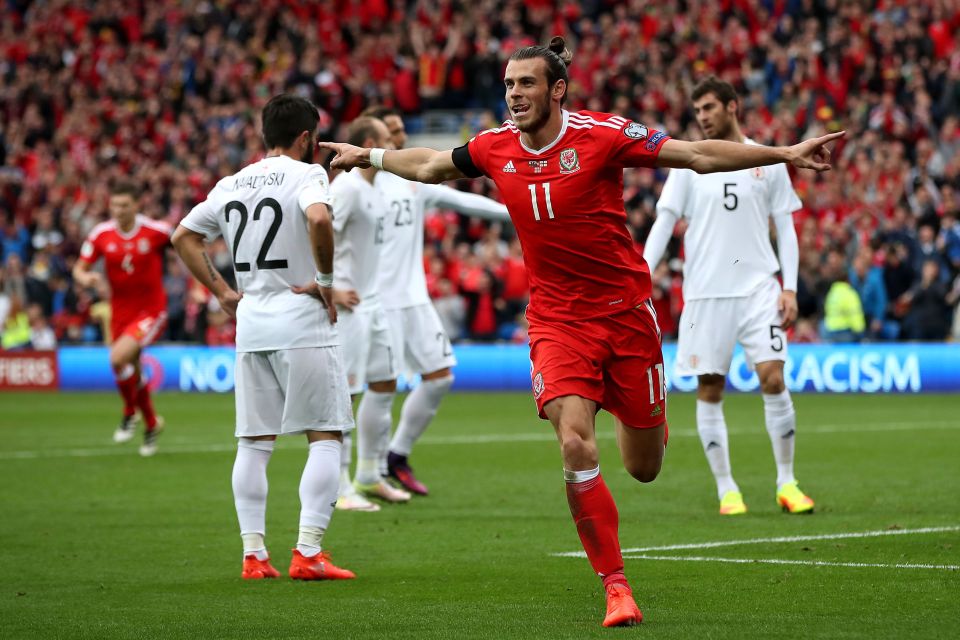  Bale celebrates scoring number 25 for his country