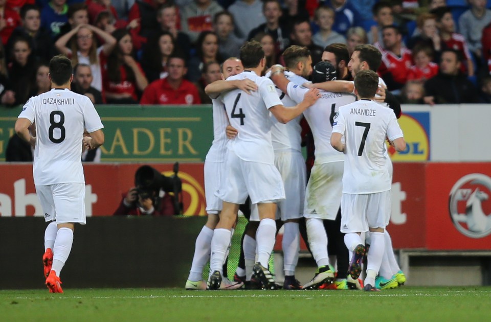  Georgia celebrate a deserved equaliser