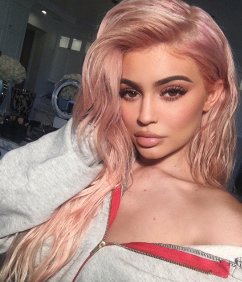  Kylie also added another shot which showed off her new hair