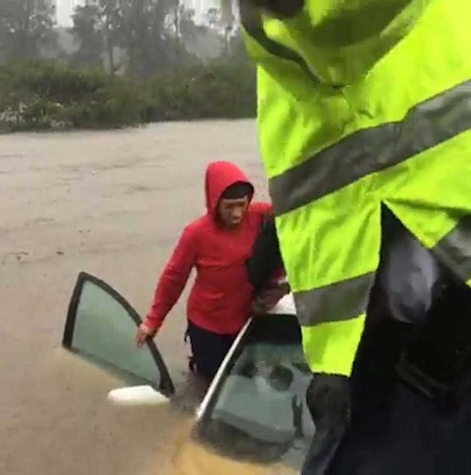 Fayetteville Police Department captured the rescue on video to warn others to stay off the roads