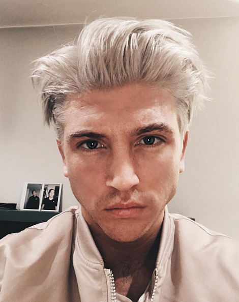  Tom looks unrecognisable as he sports platinum blonde locks