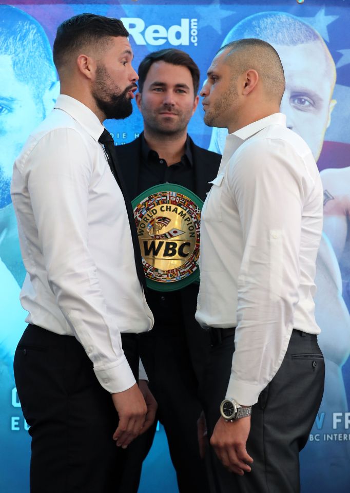  Tony Bellew and BJ Flores go head to head ahead of their World Title fight