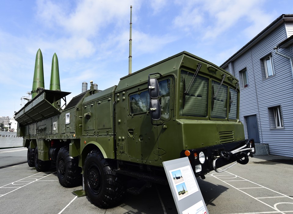 Russia’s feared Iskander-M missile systems (pictured) can strike targets 310 miles away