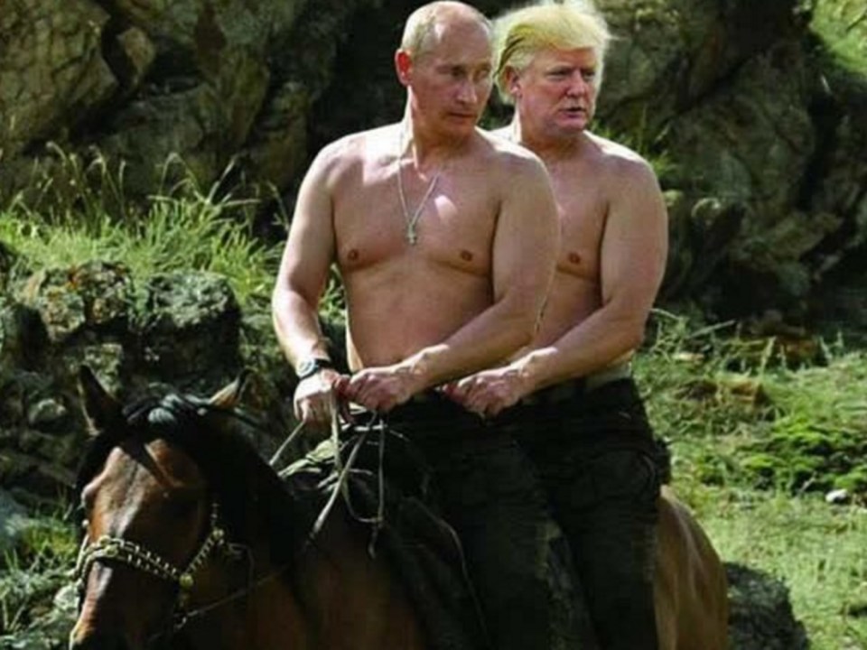  Trump's apparent respect for Vladimir Putin was mocked in this meme