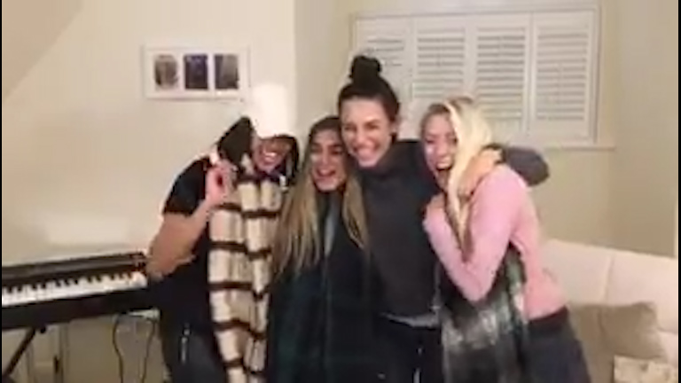  The group posted a very excited video from the house