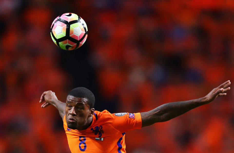  Wijnaldum could not stop France coming out 1-0 winners in Amsterdam