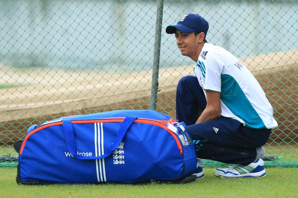  Haseeb Hameed arrived for practice ... eventually