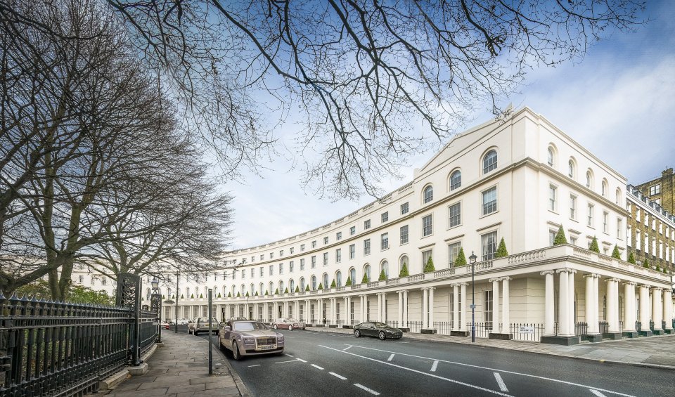  Amazon Property have said families have moved out of homes worth between £5m and £25m to relocate to The Park Crescent, pictured