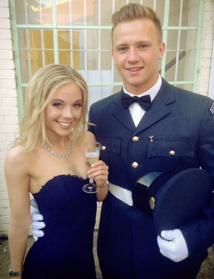 Lost love . . . missing airman Corrie with his ex-girlfriend Chloe