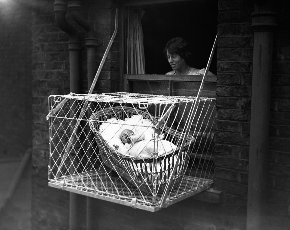 Babies would be placed in cages out of windows so that they could get 'fresh air'