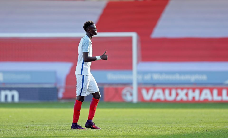  Tammy Abraham is subbed for Leicester City's Demarai Gray after an impressive performance