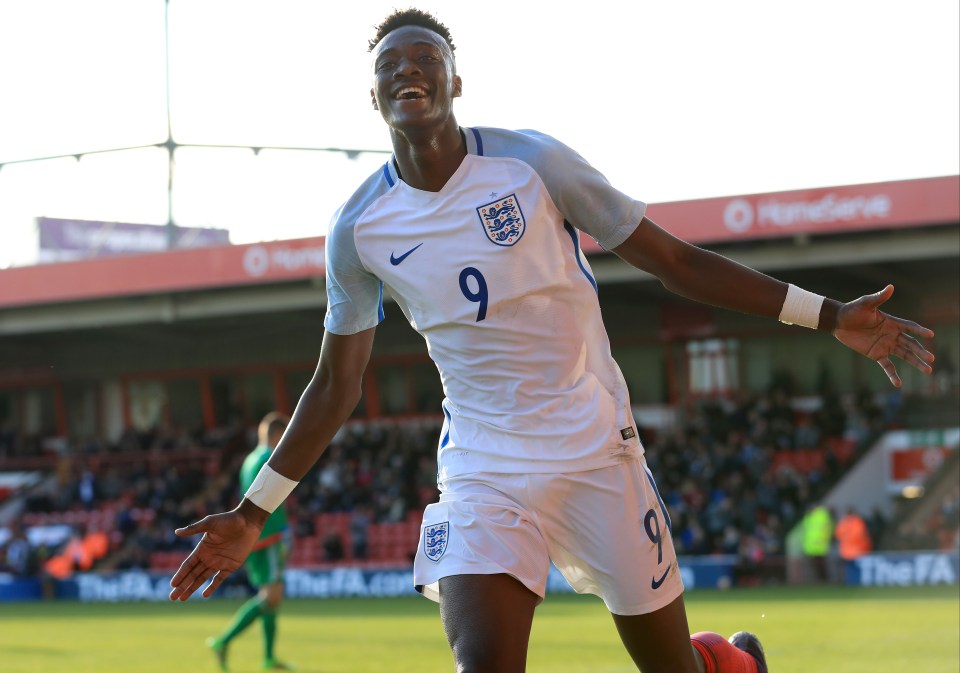  Striker Abrahams has made his mark for England under-21s too