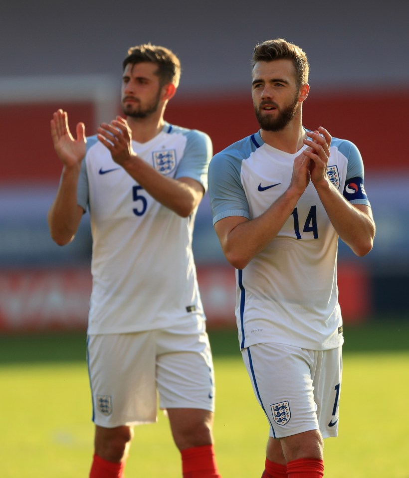  Arsenal and on loan Middlesbrough defender Calum Chambers captained England under-21s