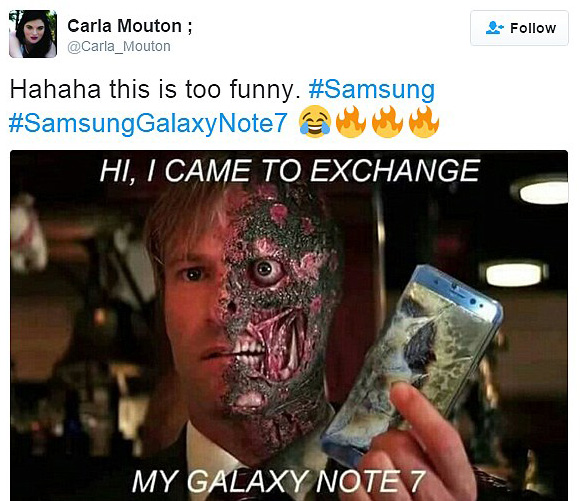  One user shared an image of Batman character Two-Face trying to return his handset