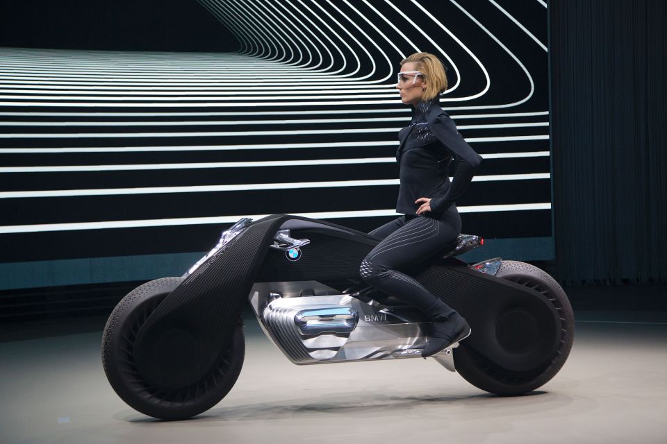  The BMW Motorrad VISION NEXT 100 concept motorcycle was unveiled today in Santa Monica, CA