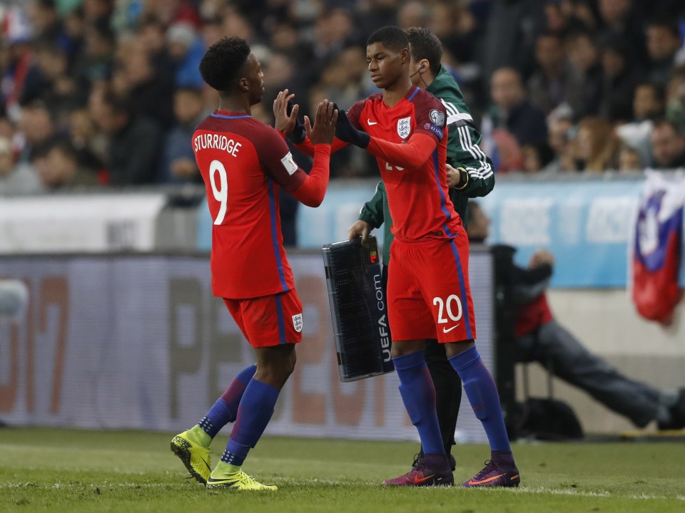  Rashford replaced Daniel Sturridge in the goalless qualifier with Slovenia