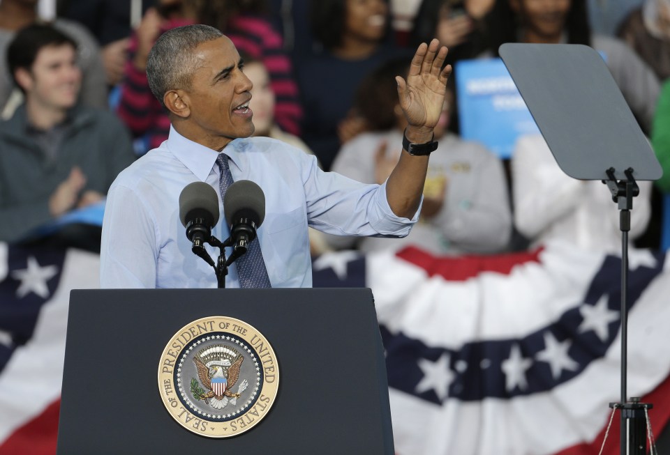  The US President coolly waved goodbye as they were escorted out