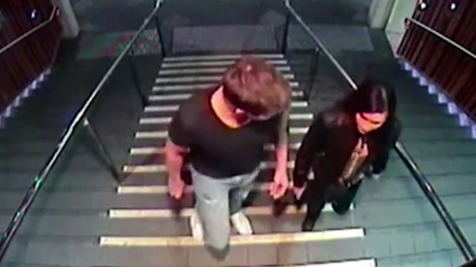  CCTV shows Gable Tostee (left) and Warriena Wright had met up on the Gold Coast