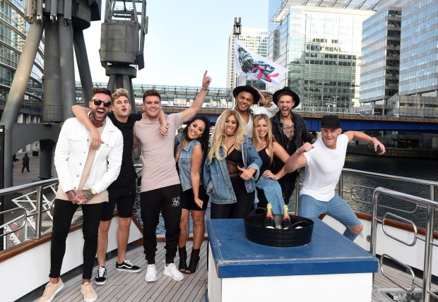 The Geordie Shore crew continued their summer party aboard a house boat in Canary Wharf