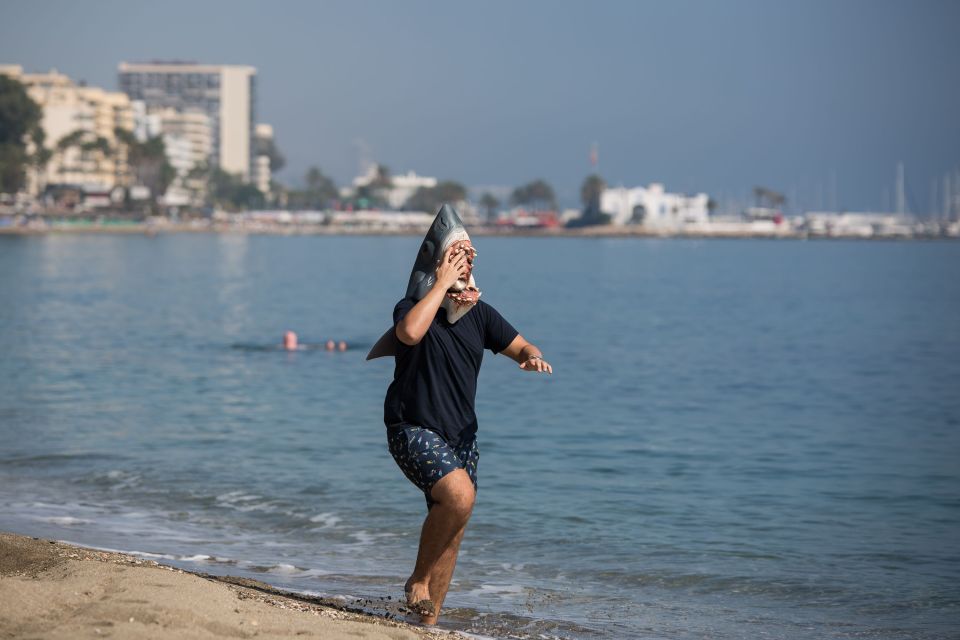  The Towie star took a jog and splashed in the sea