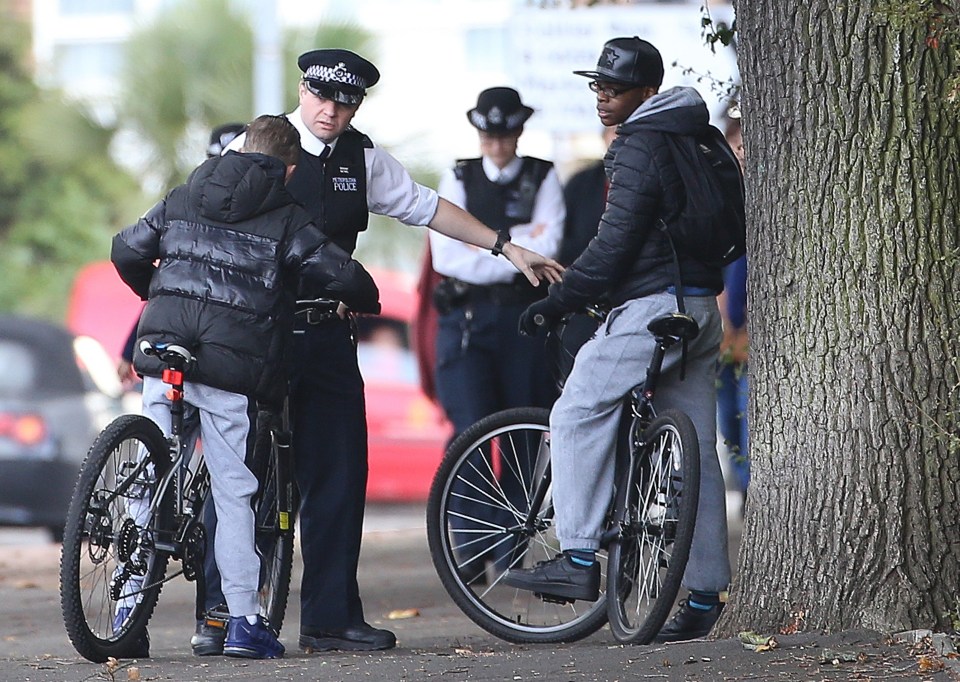 Police are spotted out in numbers today, after killer clowns threatened to attack various schools in Essex