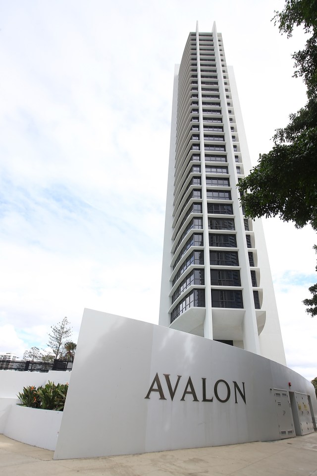  The Avalon apartment building in Surfers Paradise where Wright plunged to her death