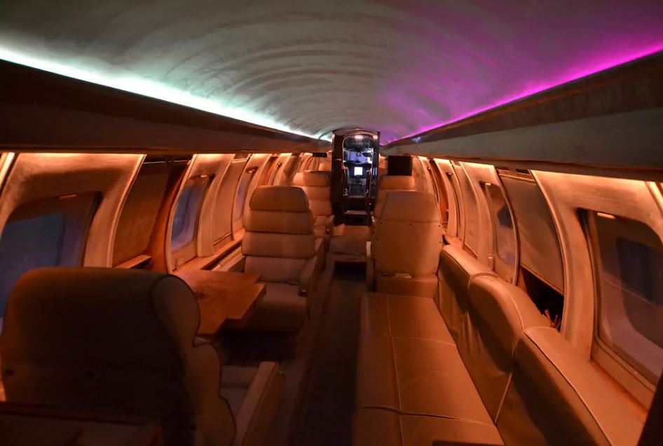  The plane retains many of its original features including a lit up bar