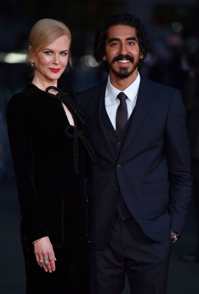 Nicole and co-star Dev Patel posed happily together on the red carpet