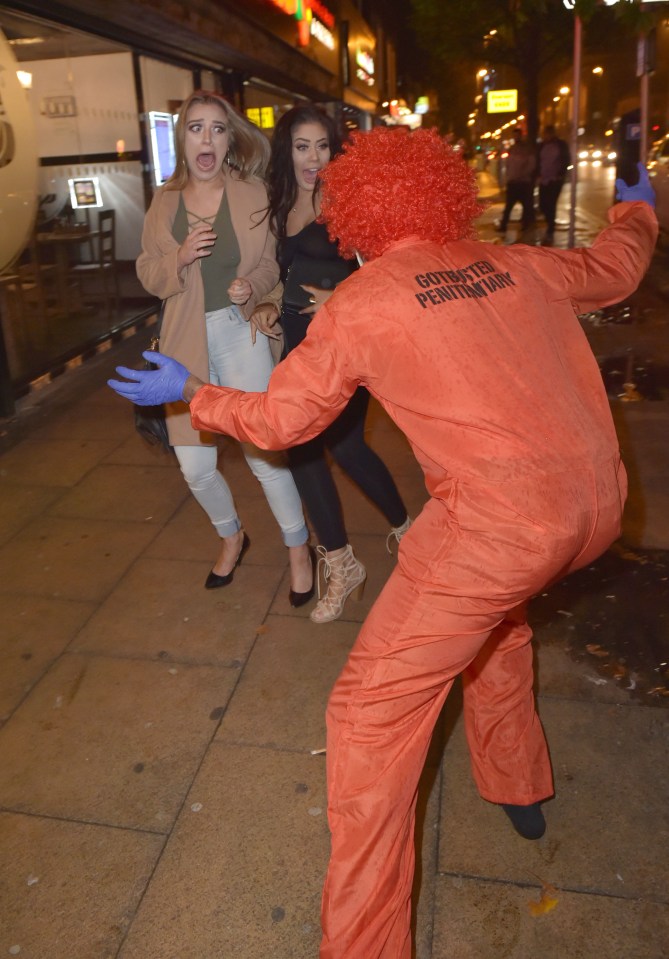  The masked clown attacked as the pair headed out to dinner in Middlesborough