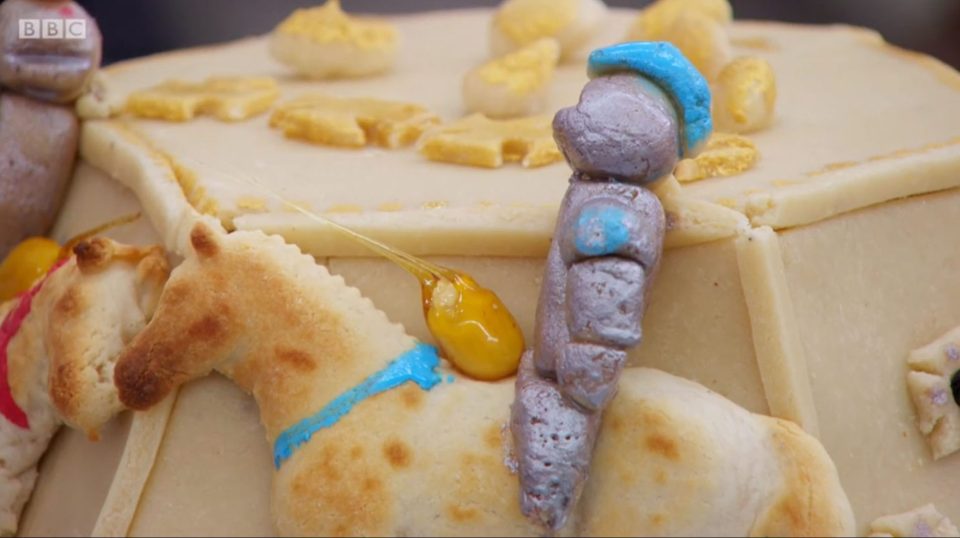  BBC viewers were left stunned when a phallic design appeared on GBBO