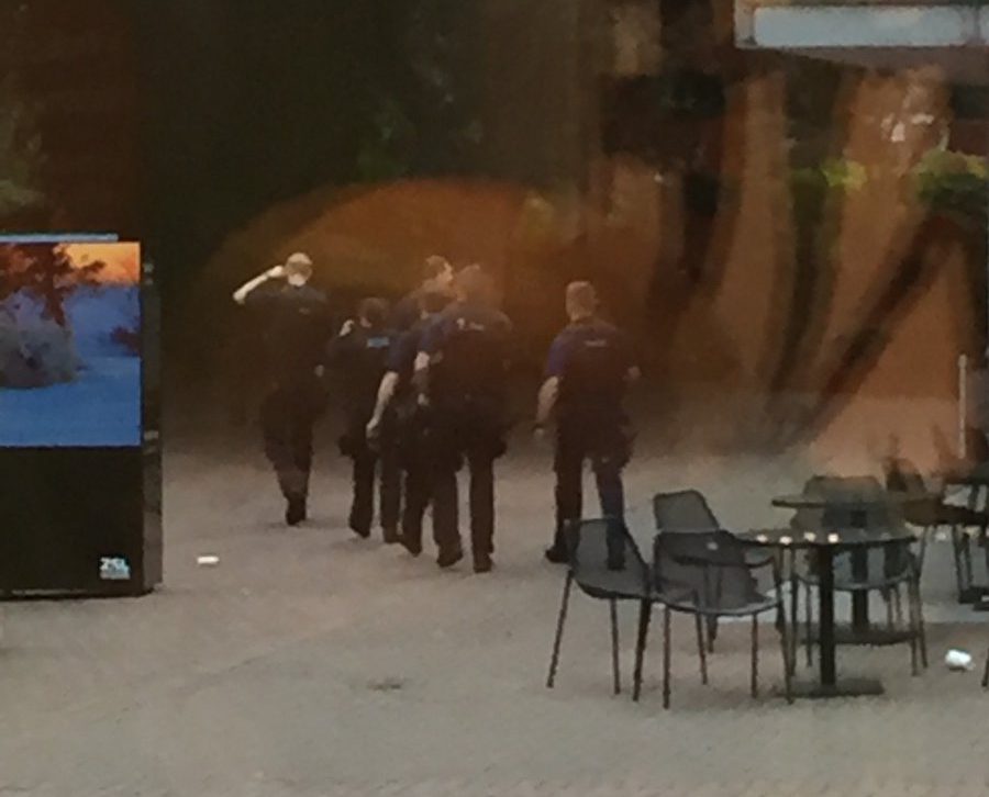  Armed police rushed to the scene at around 5:20pm on Thursday