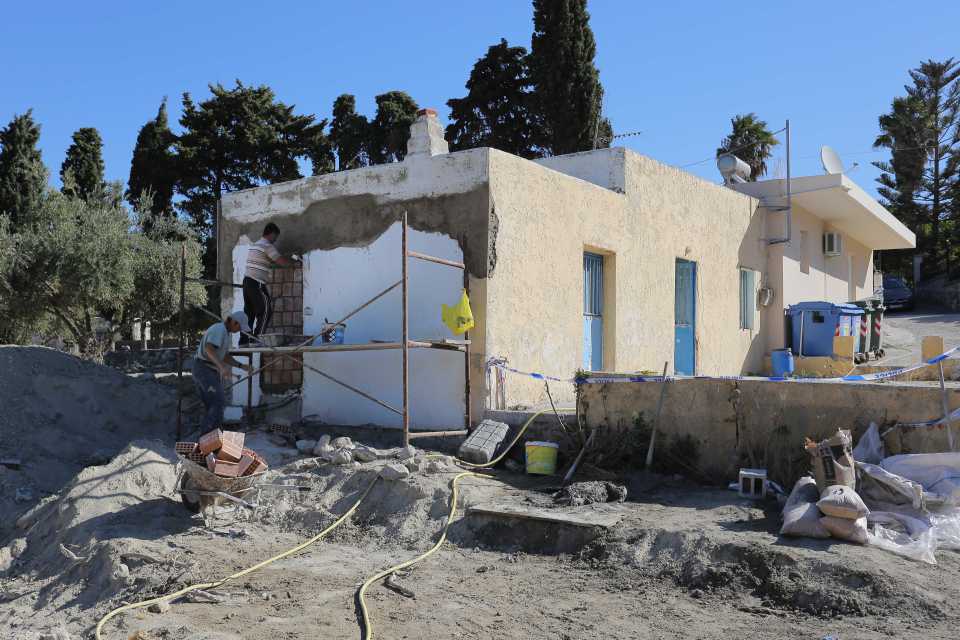  Part of the farmhouse had to be demolished for the investigation